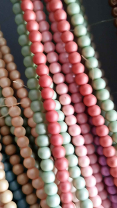 Mutiara sintetis berat doff warna warni ukuran 8mm