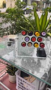 Máy lắc mực xăm kết hợp nguồn điện kèm bàn đạp không dây để máy xăm làm việc