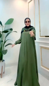 gamis combed plisket