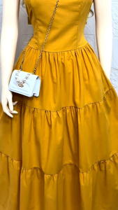 Mikka Casual Maxi Dress Cotton Linen Fabric Womenswear Breathable Comfortable Lingerie Lady