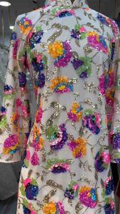 [HOẢ TỐC 2H ẢNH THẬT] ÁO DÀI NỮ LƯỚI SEQUIN MÂY KẾT KIM SA HOA ĐỦ MÀU LÓT LỤA 4 TÀ FORM SUÔNG CAO CẤP ĐI TIỆC CƯỚI HỎI