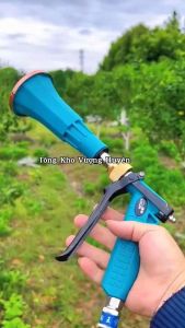 Súng Phun Xịt Thuốc Viền Vàng Dụng Cụ Phun Sương Phun Thuốc Tưới Cây - Súng Phun Áp Lực Mặt Sứ Cao Cấp 30 Cm