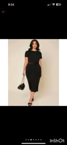 PLUS SIZE TERNO - PLUS SIZE COORDINATES - TOP & SKIRT PLUS SIZE