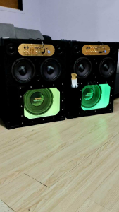 ลำโพงบลูทูธซับเบส 10 นิ้ว D900 D2000 ตู้แบนพาส อะคริลิคไฟ ตู้สูตรแข่งลมหลัง ดอกกลาง 6.5 นิ้ว แหลม 3 นิ้ว