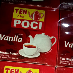 Teh Solo cap Poci Aroma Vanilla - Harga 1 pack berat 50gram isi 10pcs
