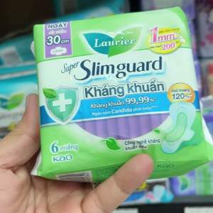 COMBO 4 GÓI Băng Vệ Sinh Laurier Super Slimguard Kháng Khuẩn 1mm (30cm-6M)