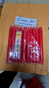 32 cây(cao 25cm) nến sáp 1 ký  hàng loại 1 để lâu không cong  không phai màu