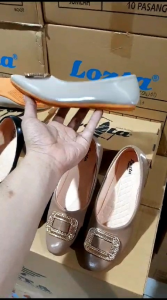 LOZTAQU Sepatu Flatshoes Wanita Kulit Import SF 01 Cantik Kekinian
