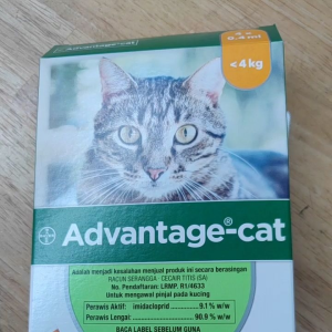 Bayer Advantage-Cat spot on fleas/kutu treatment for cats  (1 pipet x 0.4ml) (expire Aug 2025)