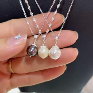 Vòng cổ mặt ngọc trai bạc s925 vĩnh viễn bảo hành bạc Thuylamshop