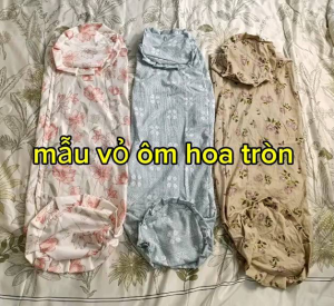 vỏ ôm hoa tròn kéo khóa/vỏ ôm mẫu mới lạ mắtcó hoa tròn cực xinh/kthước 35×105