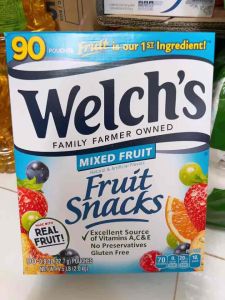 [ Mẫu Mới ] Hộp 90 Gói Kẹo Dẻo Trái Cây Welch’s Mixed Fruit - Fruit Snacks Của Mỹ - Date 05/2026