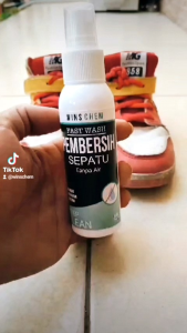 Pembersih sepatu tanpa bilas Pembersih Sepatu Sendal tanpa air Fast Wash - mengandung sabun cleaner cepat kering - noda membandel bandel minyak saos tinta sepidol spidol stabilo tanah noda ketiak