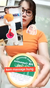 kem cốt gừng massage bụng làm tan mỡ bụng xuống ký