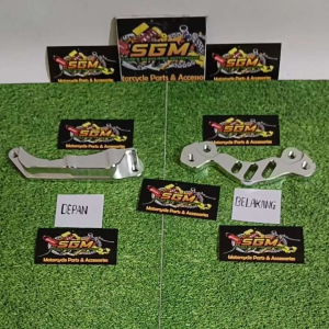 BREKET KALIPER BRCMBO/ NIZZIN/ KTC/ 8.1 MONOBLOK 4PISTON 4P CNC DEPAN & BELAKANG DISC STANDAR HONDA MATIC PCX 150/ PCX 160