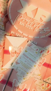 Pink Butterfly Invitation for Birthday/Christening