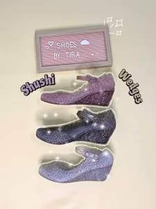 SHOES BY TIRA Shushi wedges/jelly shoes/sandal sepatu wanita hak tinggi/sandal sepatu pesta dan formal