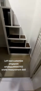 Loft bed customize for helper room/bomb shelter/unity /store room/helper room