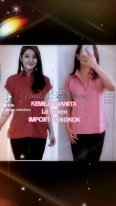 KEMEJA CANTIK POLOS XL IMPORT BKK (LD 104CM)