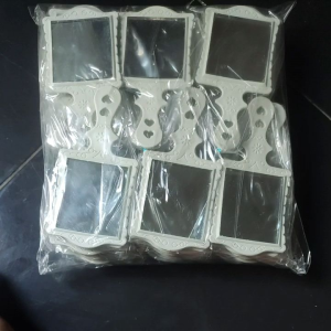 50pcs Souvenir Kaca Kotak Putih Kemas Plastik Mewah