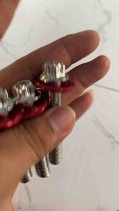 3 ốc salaya mẫu Vương miện treo pô ab 2013-2025 kèm long đền air blade 10li6 long đền đỏ ốc treo pô 3 con