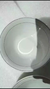 mangkuk keramik list emas sunbird isi 6pcs