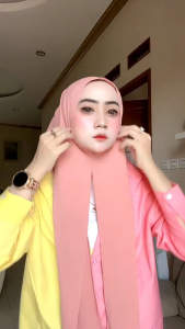pasmina instan Jersey oval jahit dagu pasmina Jeje curve Jersey premium pasmina oval