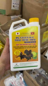 Điện Giải Gluco K+C Thảo Dược Gà Đá 1Lít  mát gà tiêu viêm giải độc chống nóng tăng đề kháng
