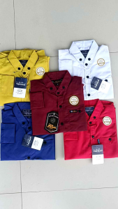 Kemeja anak lengan panjang Pakaian anak Baju anak Kemeja polos
