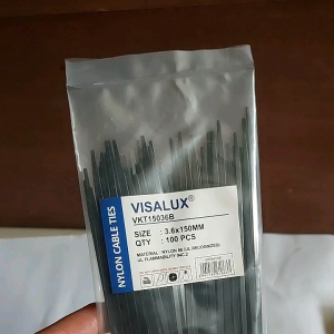 Nylon Cable Ties 3.6x150mm - Kabel Ties 15CM Hitam dan Putih - Kabel Tis