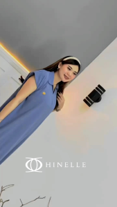 Daster Aletha Dress Kerah Collar Dress Nagita Long Bahan Crinkle Airflow Ld 120