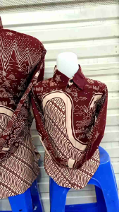 KEMEJA BATIK COUPLE AYAH DAN ANAK BAHAN KATUN SOLO PREMIUM 40S