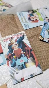 50 Pcs Undangan Ulang Tahun 1 Lembar Tema Hero