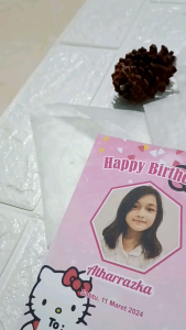 50 Pcs Undangan Ulang Tahun 1 Lembar Tema Animasi