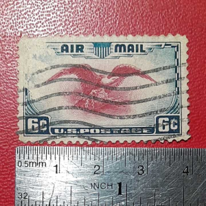 Prangko USA Jadul Koleksi kuno 6 Cents Air Mail Tahun 1935 USED