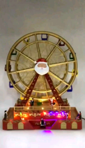 SANTA CLAUS BIG FERRIS WHEEL CHRISTMAS VILLAGE