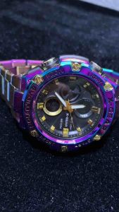 X-GEAR Watch ORIGINAL 50m Waterproof Stainless Steel Chain Strap Dual Time Digital Sport Watch Jam Tangan Lelaki XG3847