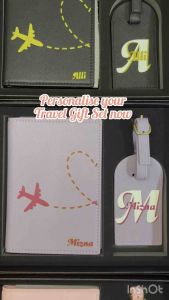 ✨ Personalized Passport Holder & Luggage Tag Set – Custom Travel Gift for Couples or Solo Travelers ✨
