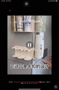 Multifunction Wall Mounted Organizer Makeup Table Storage Shelf Adhesive Hanger Kitchen Bathroom Storage Rack Drawer Organizer Container Mirror Cabinet Self Adhesive Rack