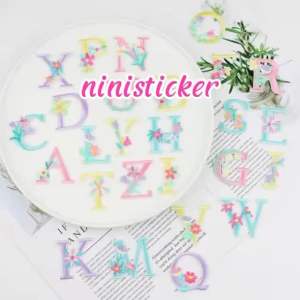 Iron Patch Miếng Ủi Thêu Quần Áo Sticker Vá Đồ Rách Chữ Cái Alphabet Màu PastelĐính Hoa Ninisticker