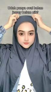 HIJAB JILBAB KERUDUNG PASHMINA INSTAN OVAL JERSEY