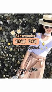 Delisya.id-Norine Korean Crop Top/ Turtle Neck Tshirt Chocker 069