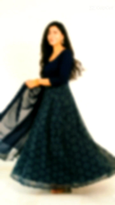 M to 5XL Anarkali Gown with Dupatta Sleeve Length 3/4 inches