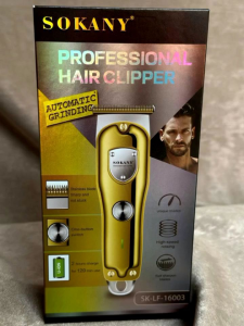SOKANY PROFESSIONAL HAIR CLIPPER Carbon steel blade sharp and not stuck 0 gapped 0.1mm easily stable cut for T-type head 120 min charge for 80 min use