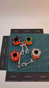 Finger Spool Reel 15 Meter (50 Feet) for SMB Reel Diameter 6cm 10 + 5 Meter Orange Lead Line