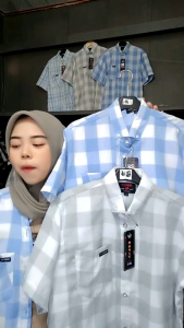 Kemeja Pria Lengan Pendek Impor Flanel Motif Best Seller