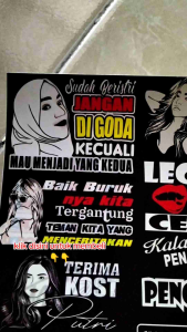 STIKER PACK KATA KATA ISI 18 PCS | STIKER QUOTES BAHAN VYNIL(ANTI AIR)