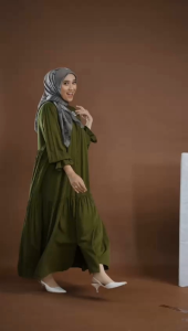 Nadheera Luxury Terbaru Ameena Midi Dress Korean Style Midi Dress Rayon Premium