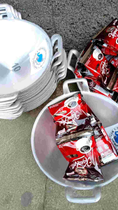 1 paket hemat beli wajan/kuali cekung no10 garis kopi kapal api mix