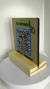 ป้ายสแกน Qr code ป้ายรับเงิน งานสกรีนสีUVความร้อน ติดทนภาพชัด